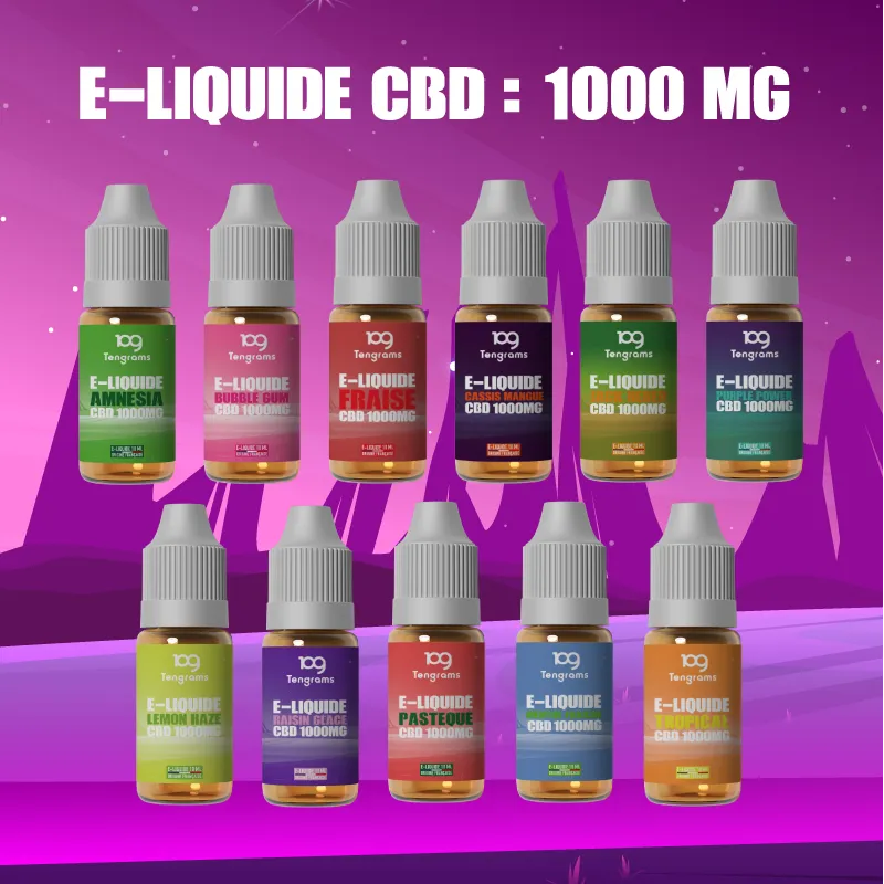 E-liquide CBD 1000mg 10ml - Tengrams (Menthe Fraiche)
